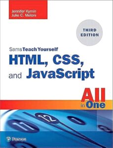 Cover of HTML, CSS, and JavaScript All in One – a powerful HTML and CSS book for intermediate developers.
