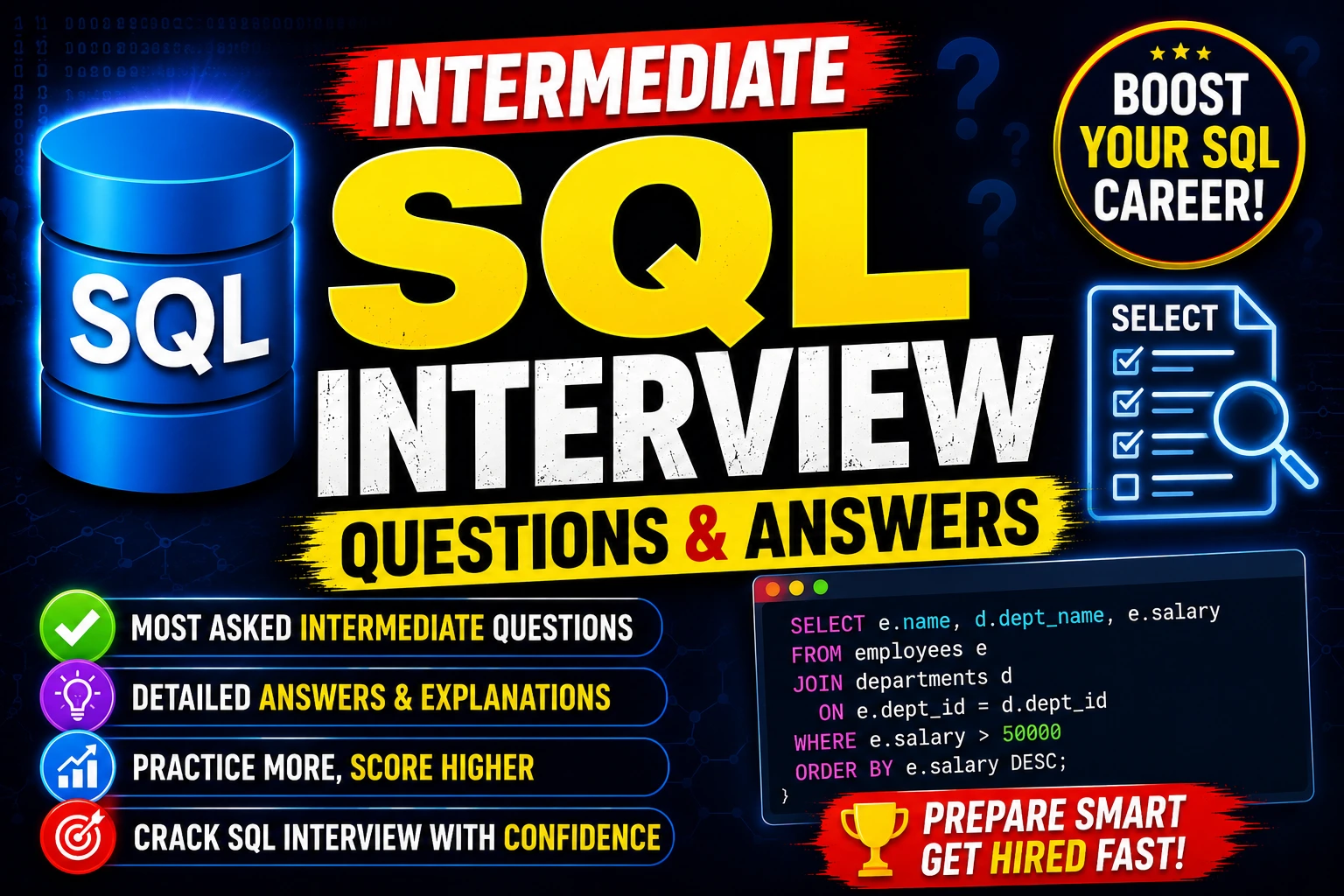 Intermediate SQL Interview Questions & Answers