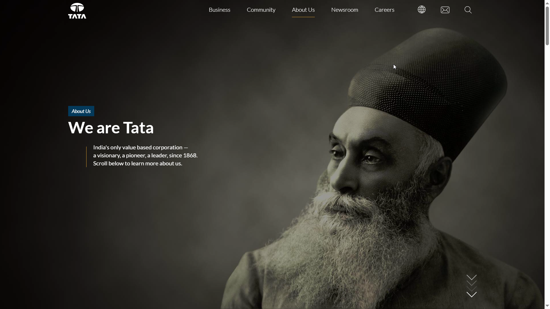 About Us page