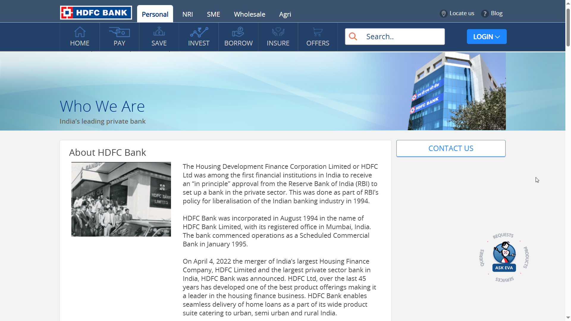 About us page