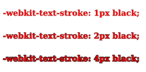 CSS Text Outline
