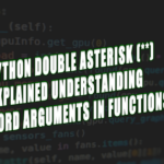 ** in python