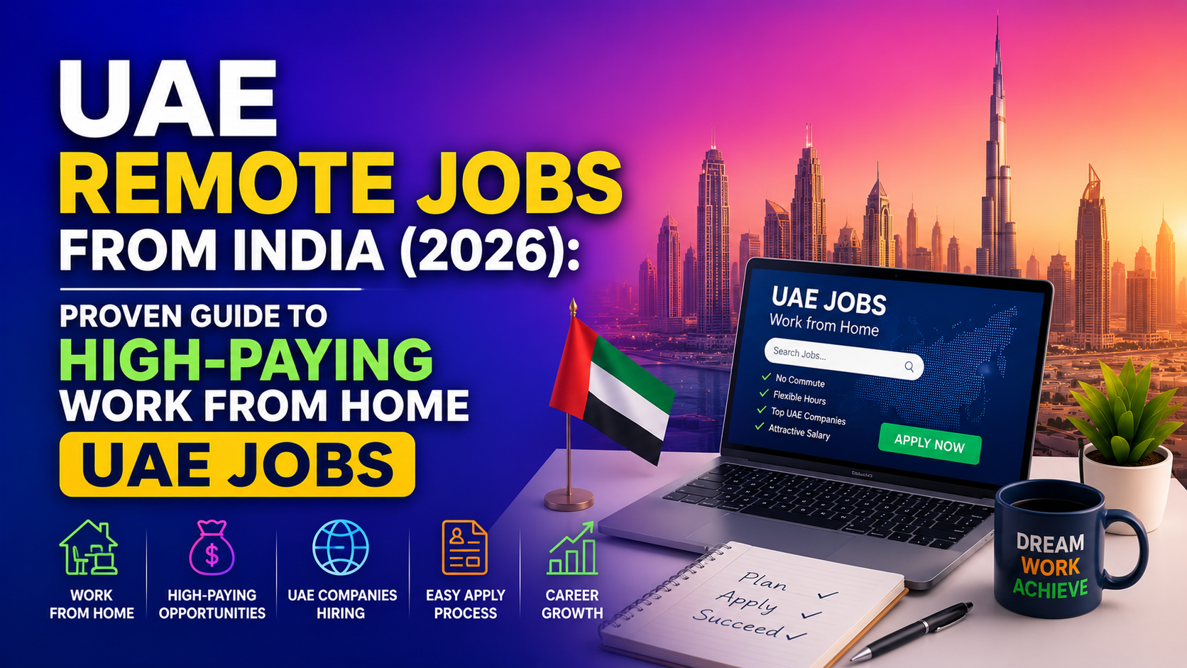 UAE Remote Jobs from India (2026) Proven Guide to High-Paying Work from Home UAE Jobs