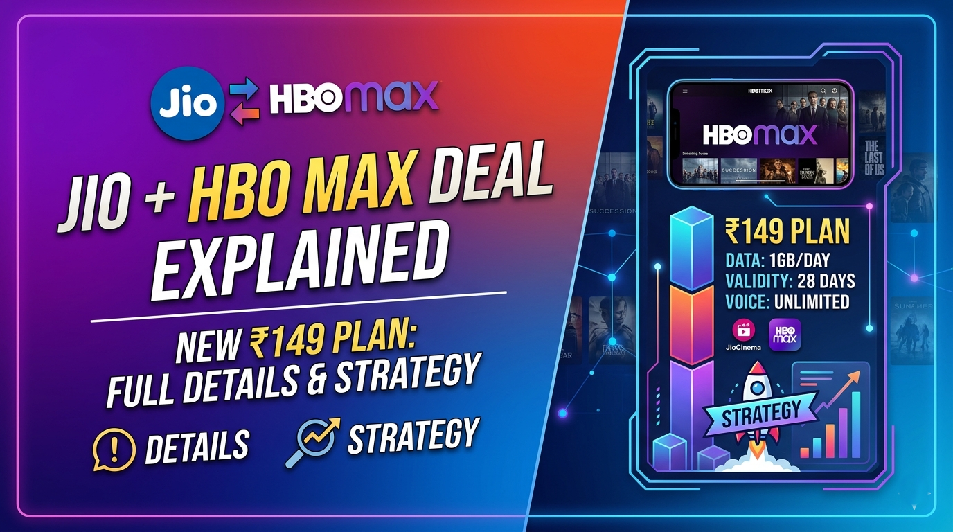 Jio HBO Max Deal Explained + New ₹149 Plan Full Details & Strategy
