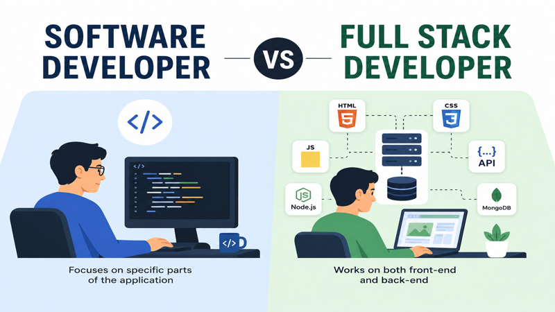 Software Developer vs Full Stack Developer