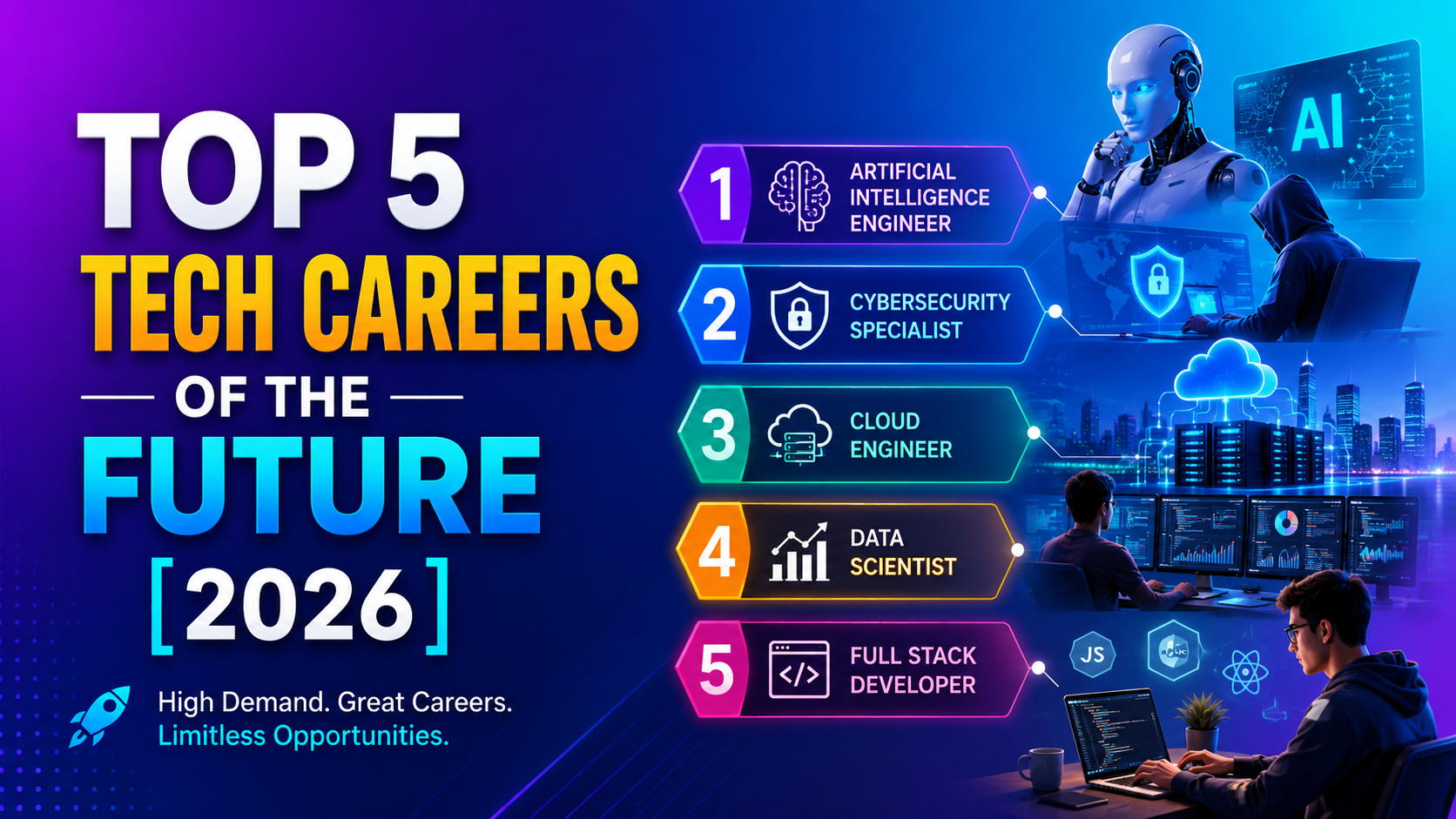 Top 5 Tech Careers of the Future [2026]
